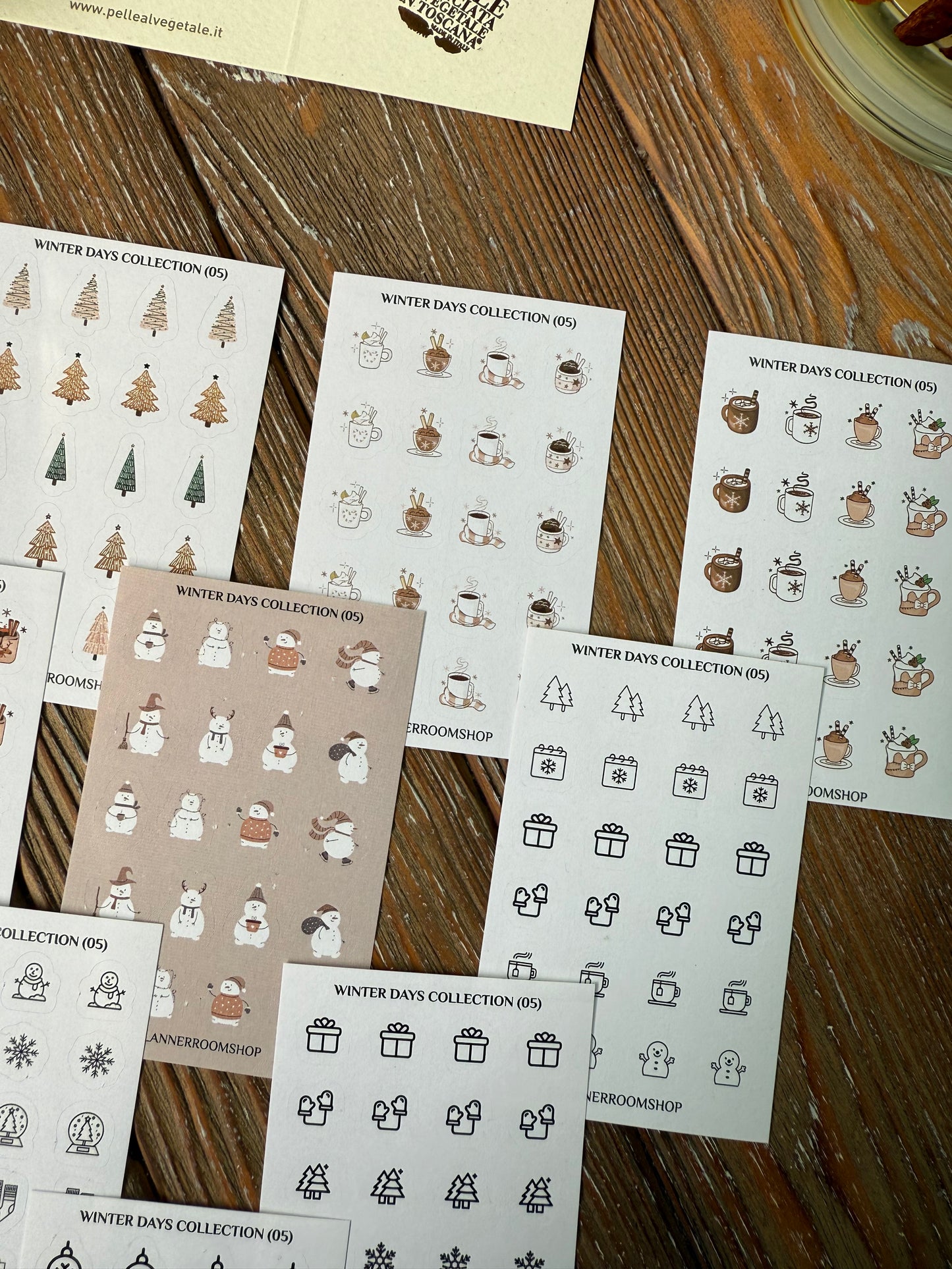 Winter Planner Stickers Bundle | 10 Mini Sheets | Christmas & Cozy Season Stickers | Matte Paper | Holiday Planner Decoration