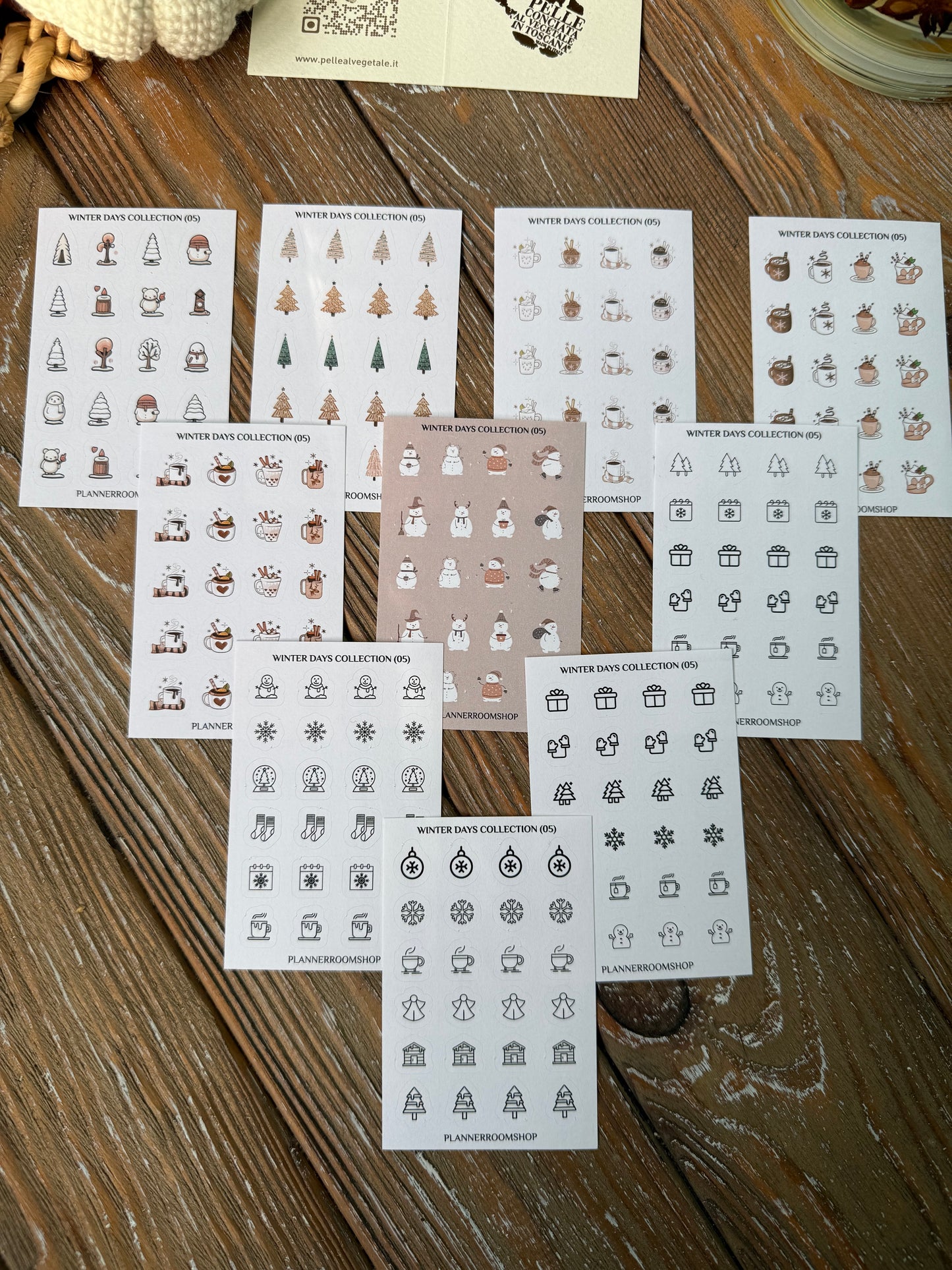 Winter Planner Stickers Bundle | 10 Mini Sheets | Christmas & Cozy Season Stickers | Matte Paper | Holiday Planner Decoration