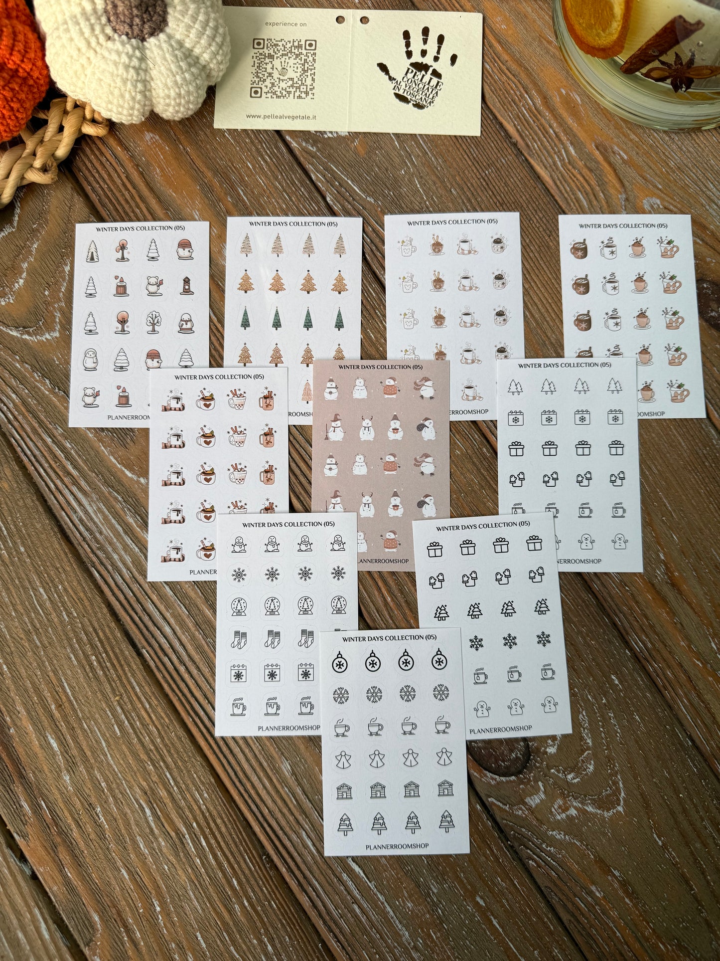 Winter Planner Stickers Bundle | 10 Mini Sheets | Christmas & Cozy Season Stickers | Matte Paper | Holiday Planner Decoration