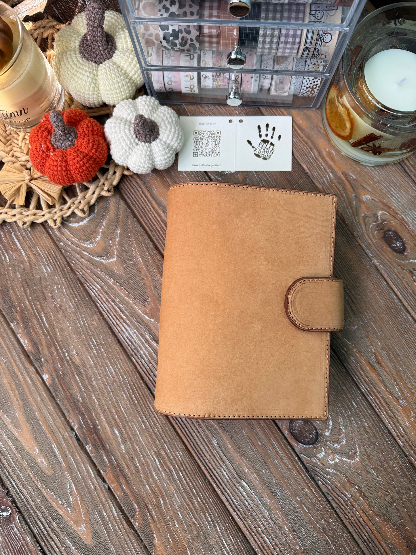 Nubuck Leather Planner Cover, Ring Binder