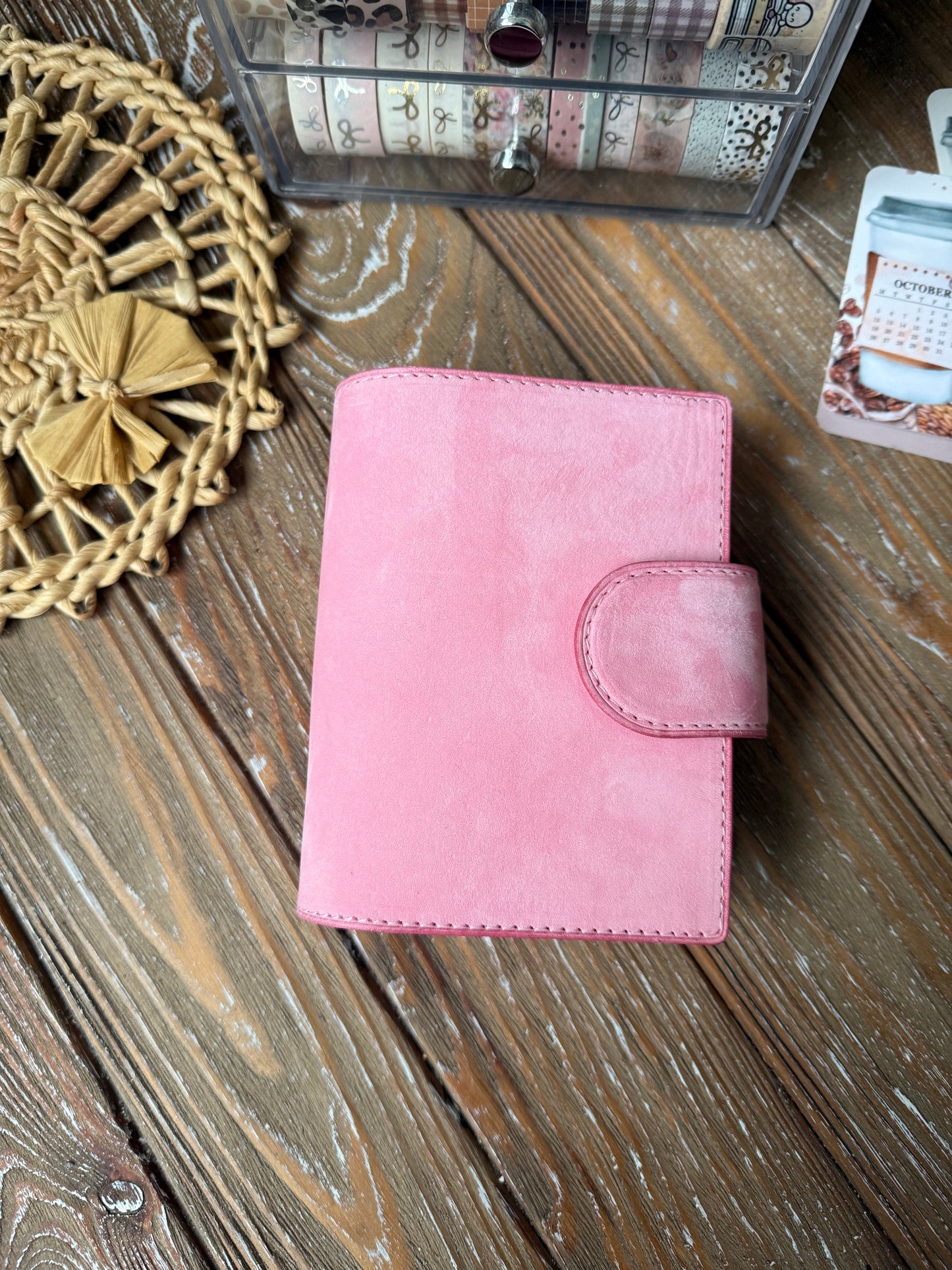 Nubuck Leather Planner Cover, Ring Binder