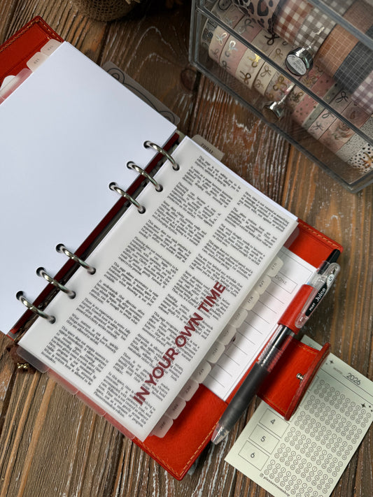 Vellum Dashboard [IN YOUR OWN TIME] — Personal Rings Size