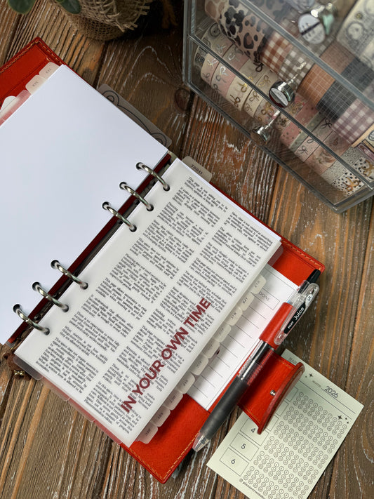 Vellum Dashboard [IN YOUR OWN TIME] — Personal Rings Size