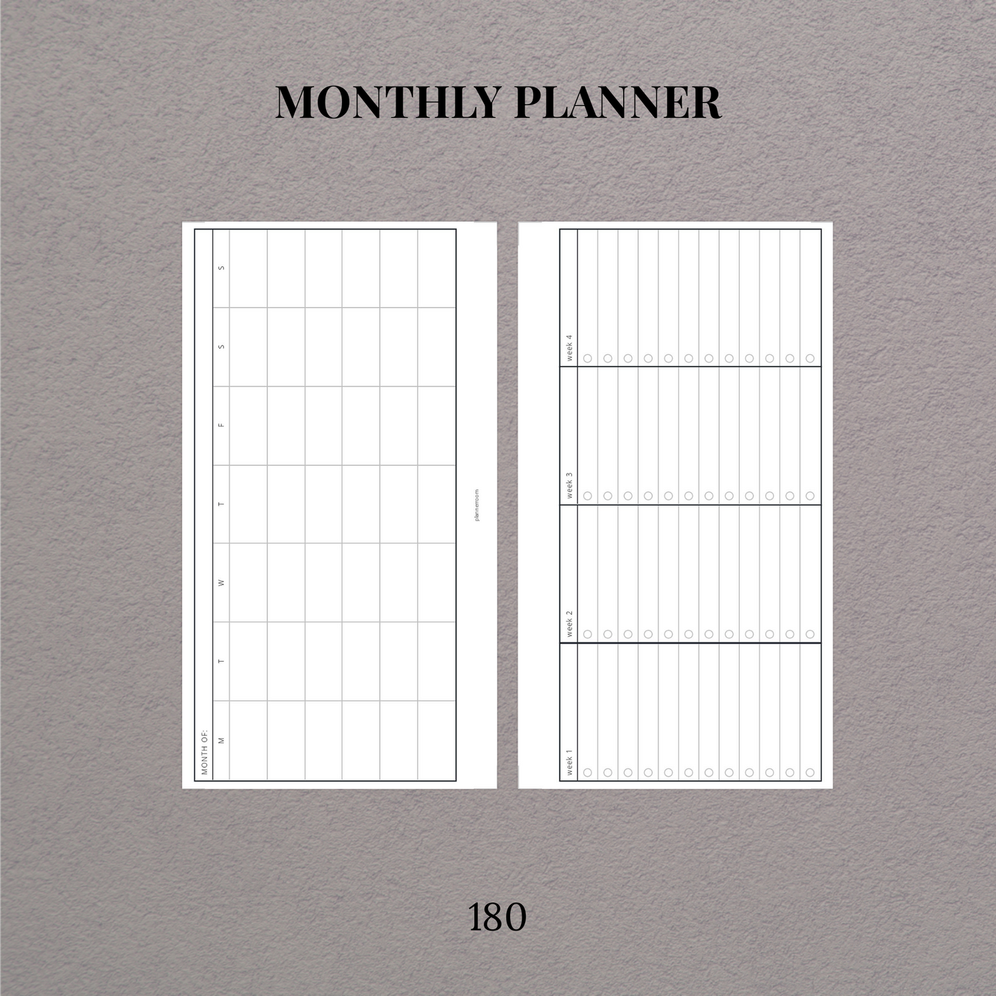 Monthly planner - 180
