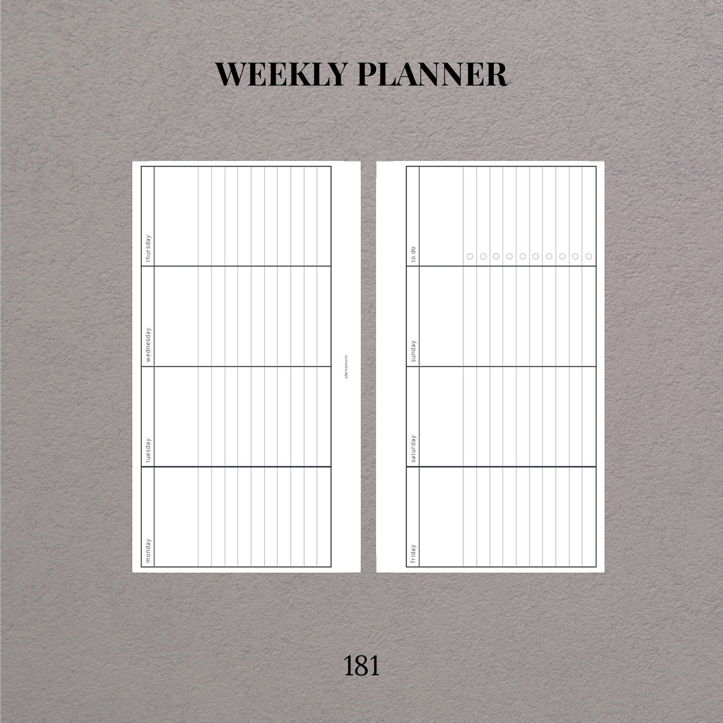 Weekly planner - 181