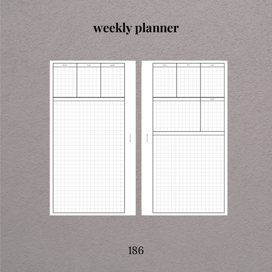 Weekly planner | Printable inserts - 186