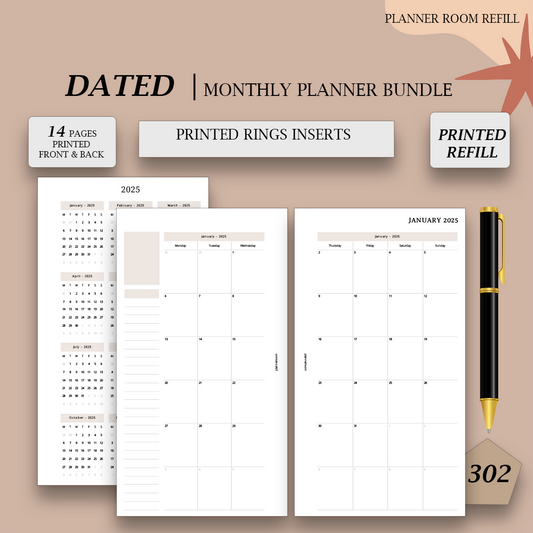 2025 PRINTED Monthly Planner