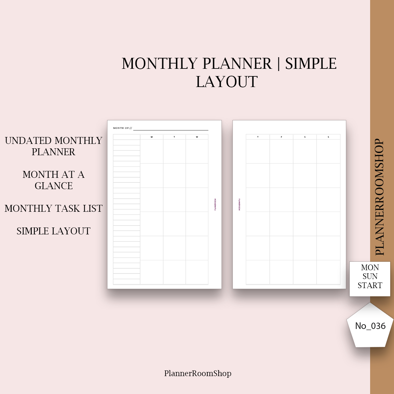 Monthly planner - 036