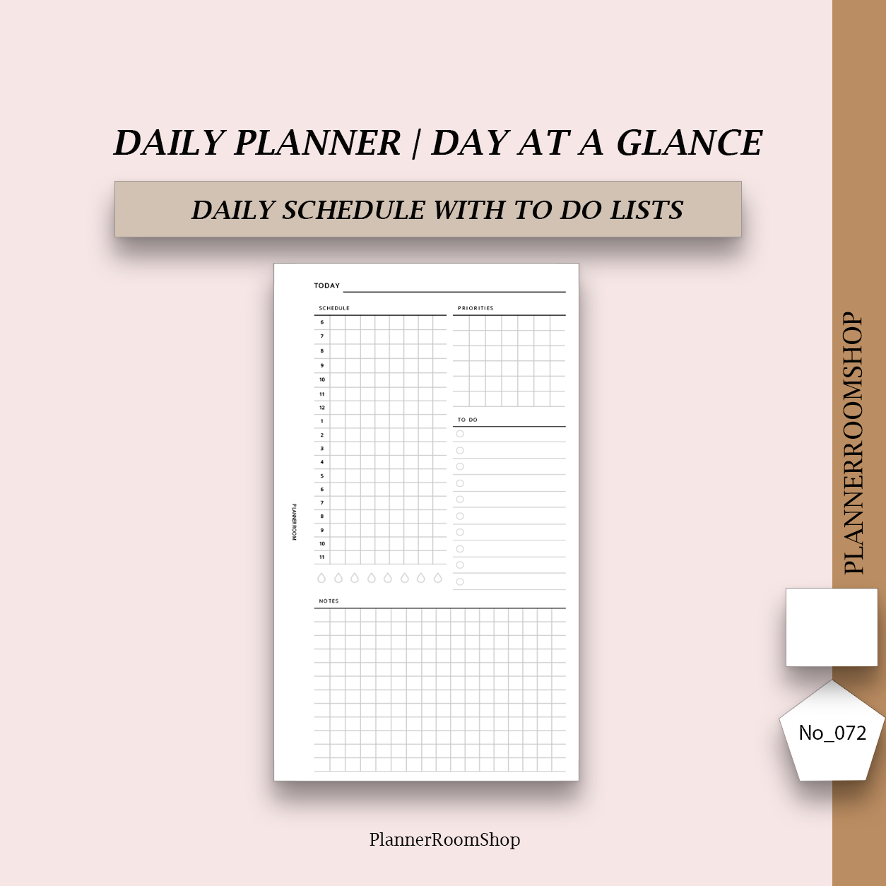 Daily planner | Printable inserts - 072