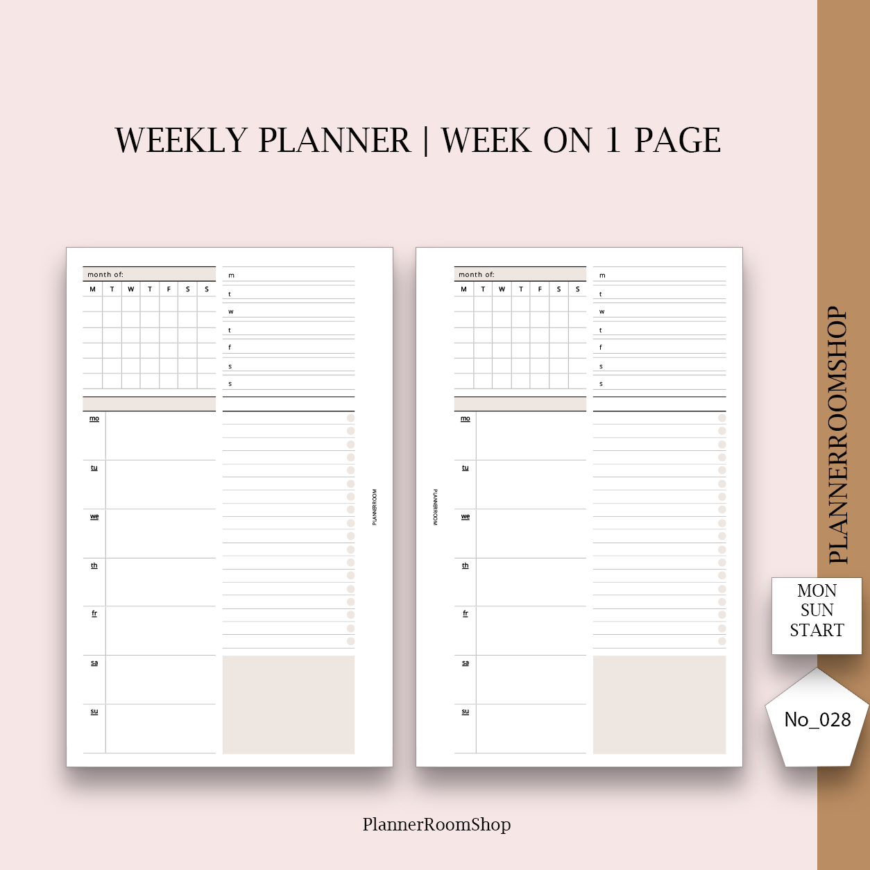 Weekly planner | Printable planner - 028