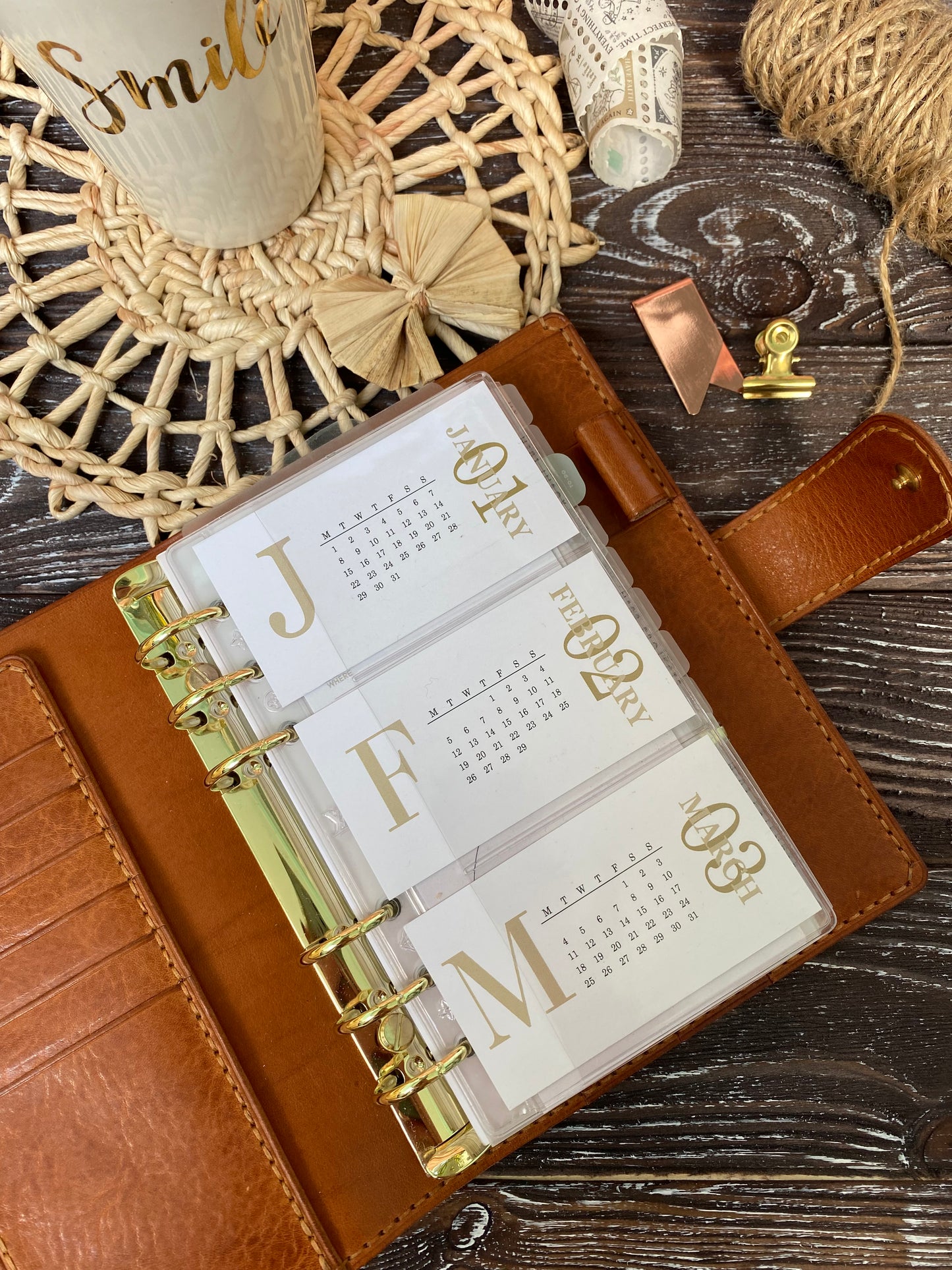 2024 DATED monthly planner cards