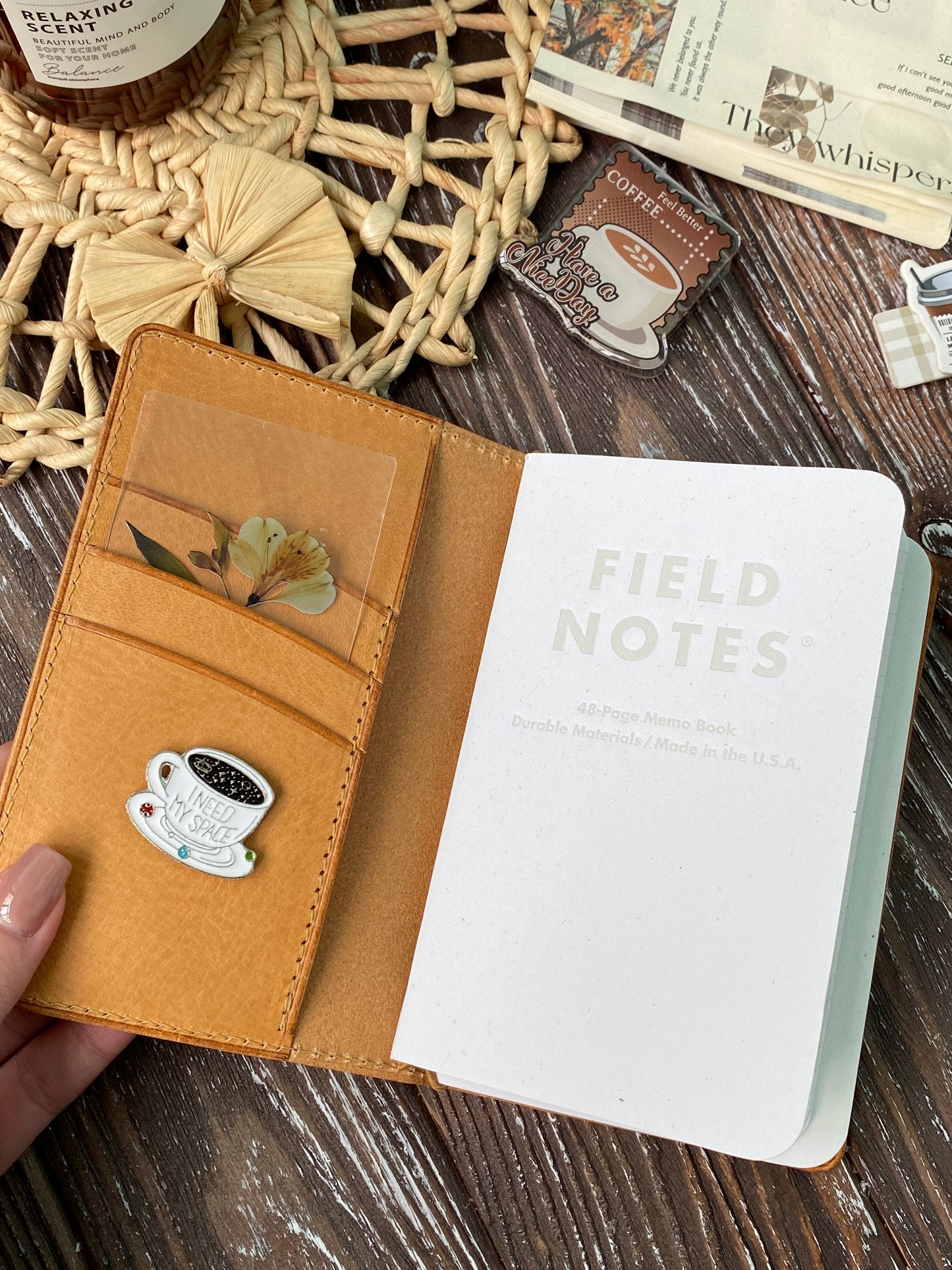 Moleskine Pocket TN CAHIER or Filed Notes leather cover