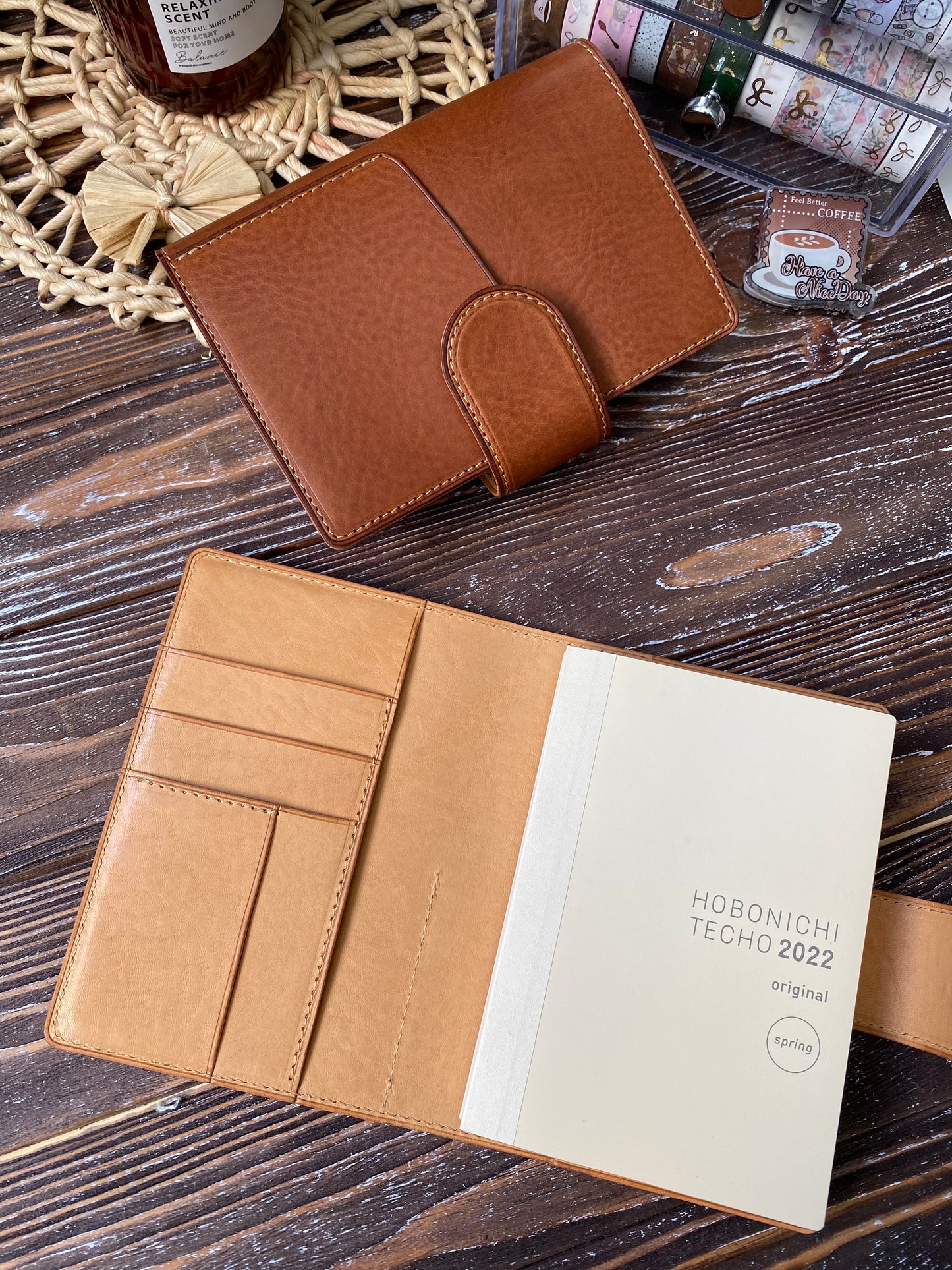 A6 leather planner cover (Hobonichi A6, Stalogy A6 notebooks)