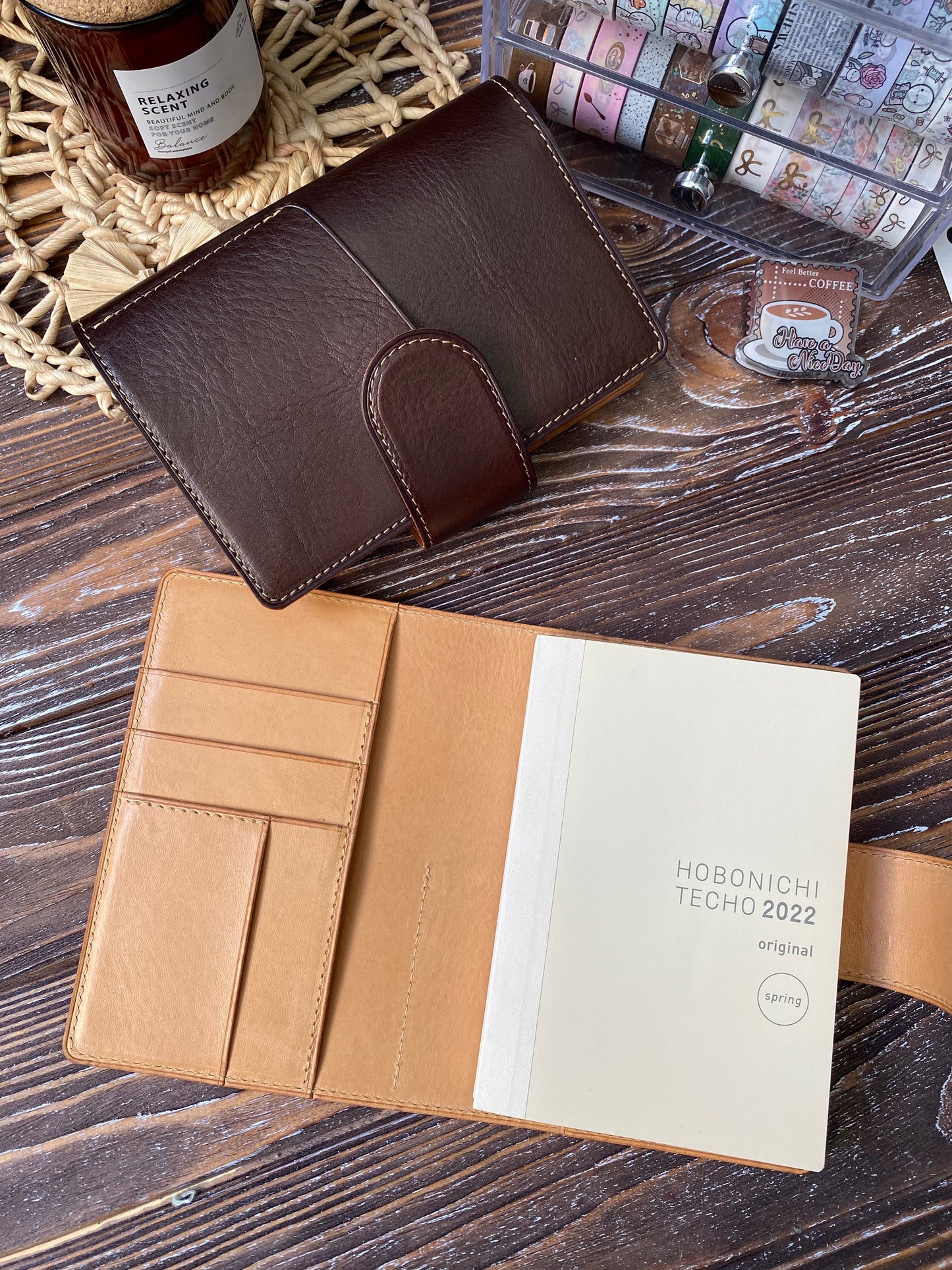 A6 leather planner cover (Hobonichi A6, Stalogy A6 notebooks)