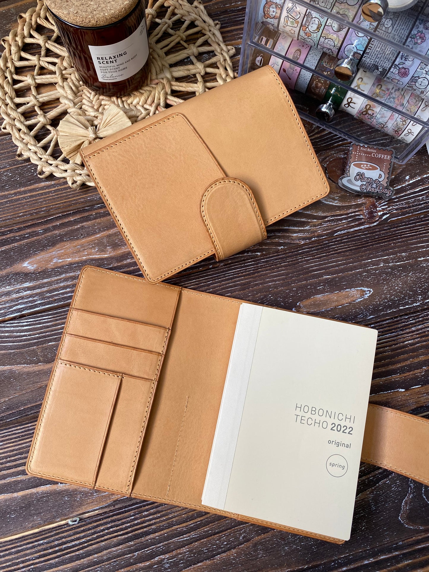 A6 leather planner cover (Hobonichi A6, Stalogy A6 notebooks)