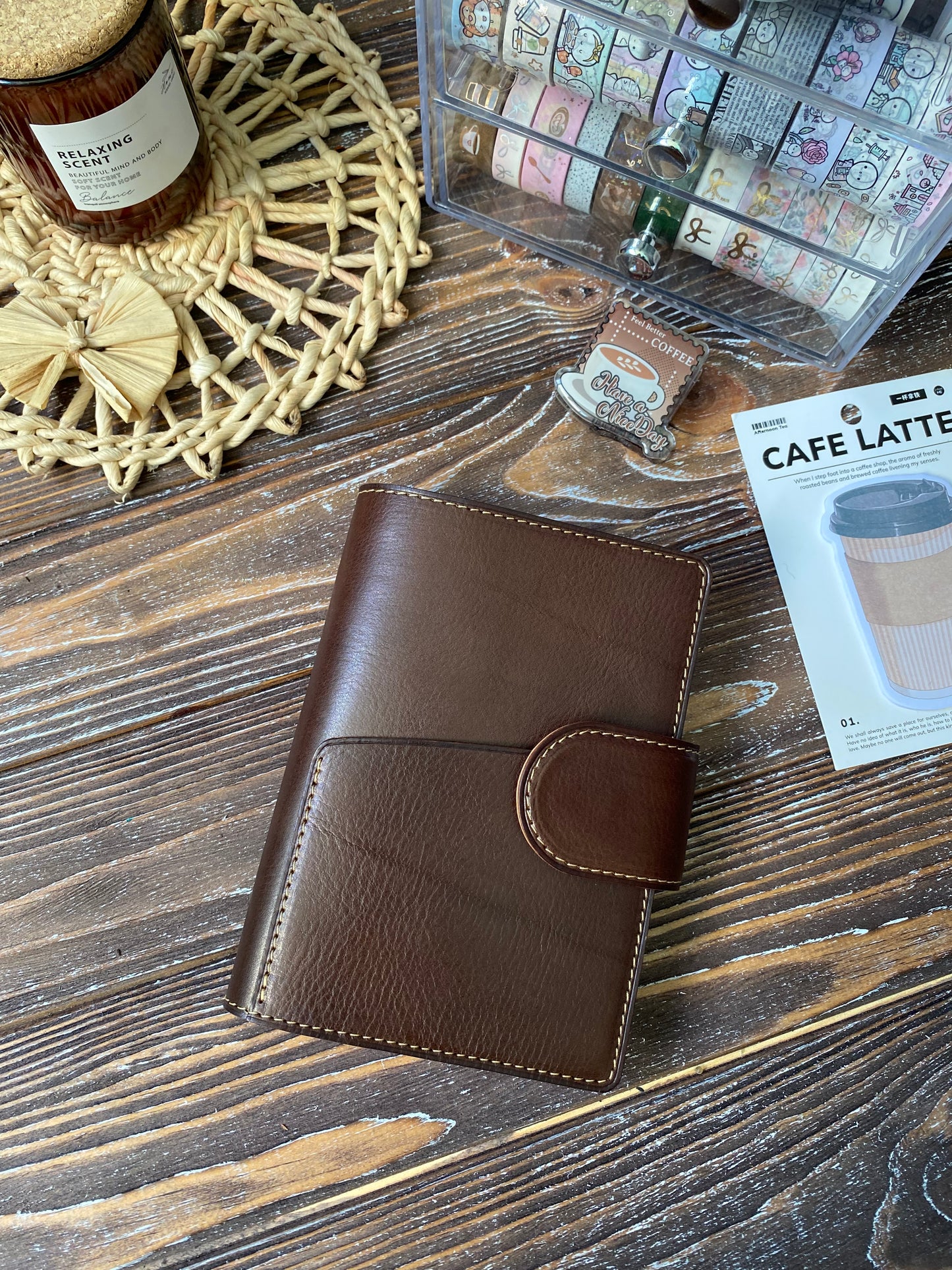 A6 leather planner cover (Hobonichi A6, Stalogy A6 notebooks)