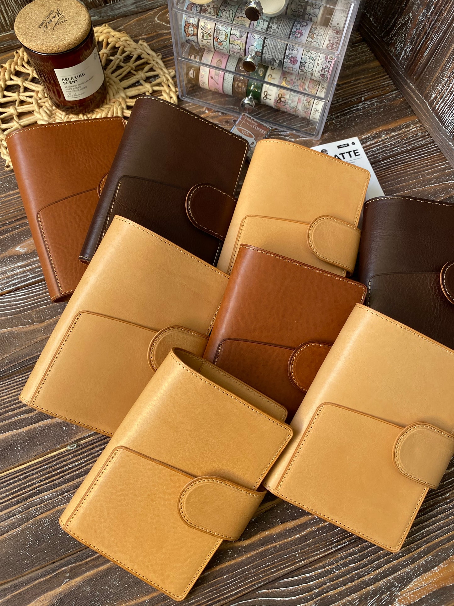 A6 leather planner cover (Hobonichi A6, Stalogy A6 notebooks)