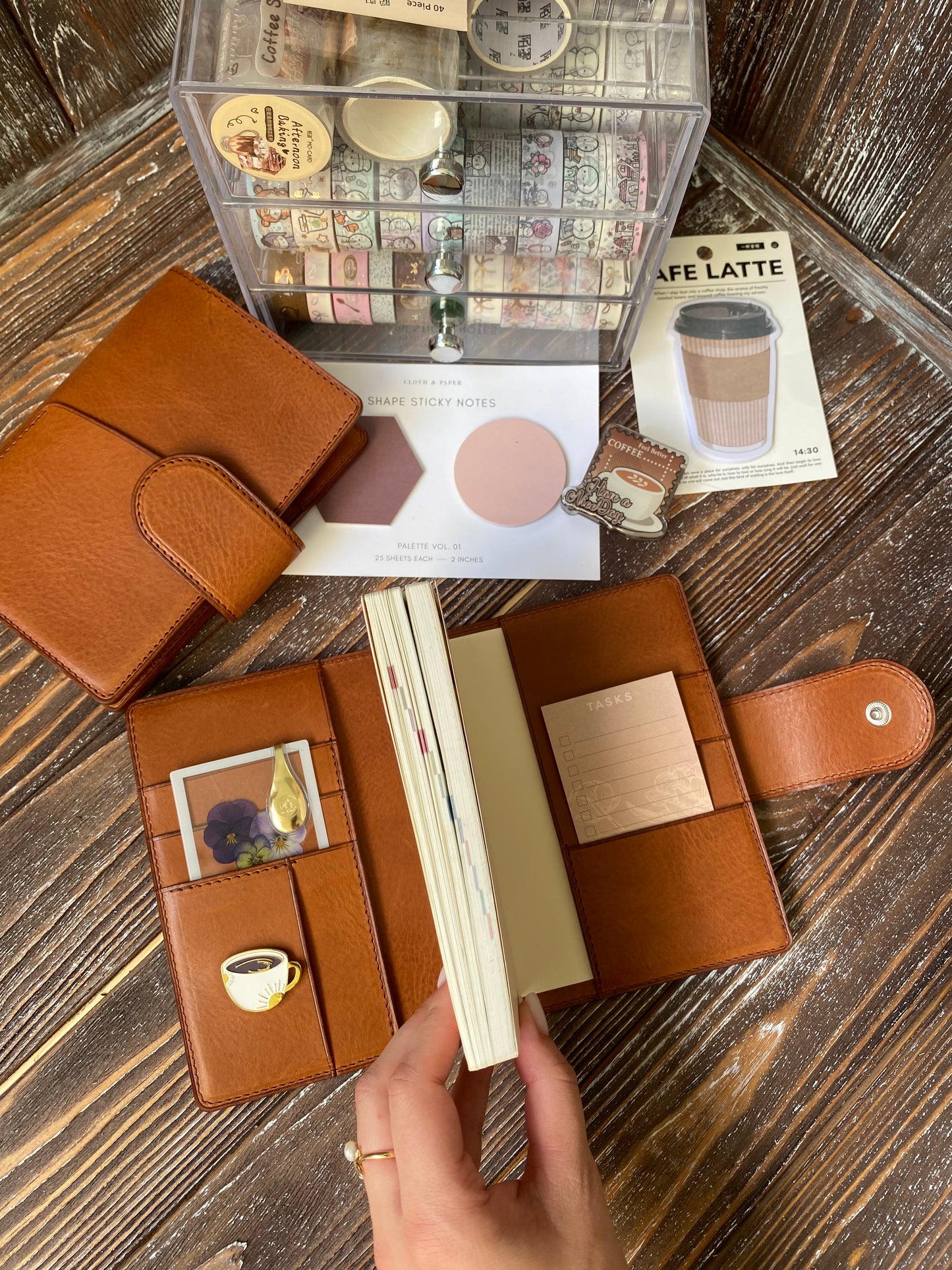 A6 leather planner cover (Hobonichi A6, Stalogy A6 notebooks)