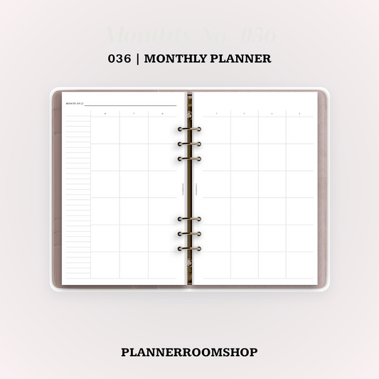Monthly planner - 036