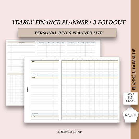 Finance Fold Out inserts - 190