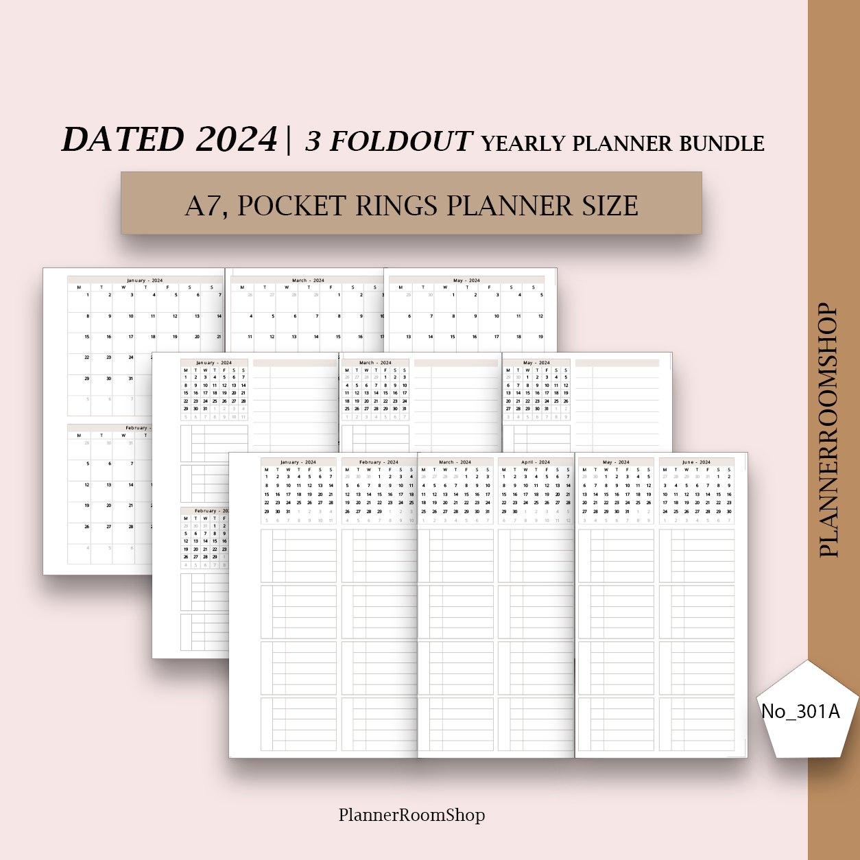 PRINTABLE 2024 Yearly Foldout Bondle Planner Room Shop   POCKET1 