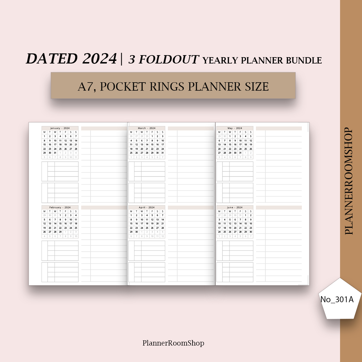 PRINTABLE 2024 Yearly Foldout Bondle Planner Room Shop   POCKET4 