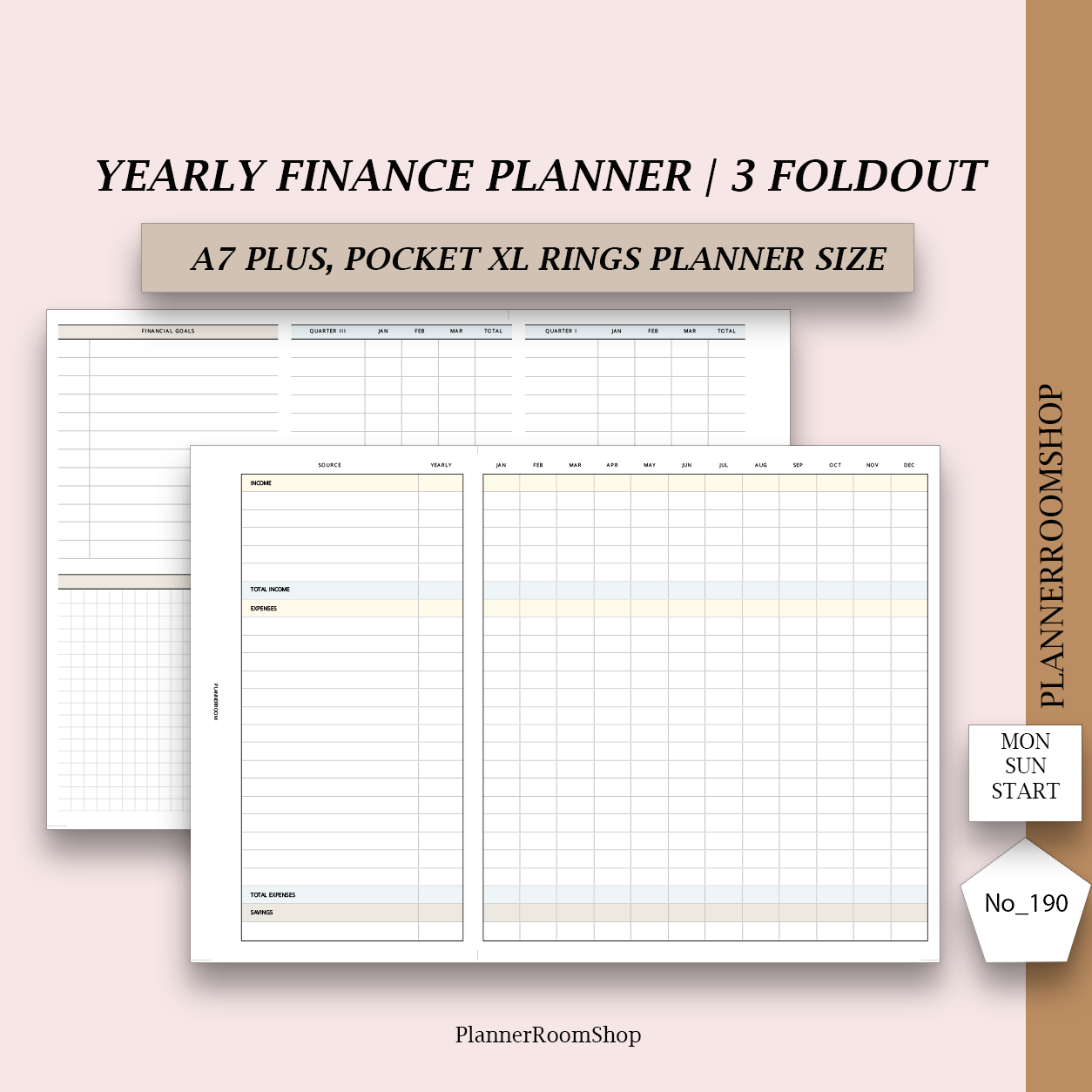 Finance Fold Out inserts - 190