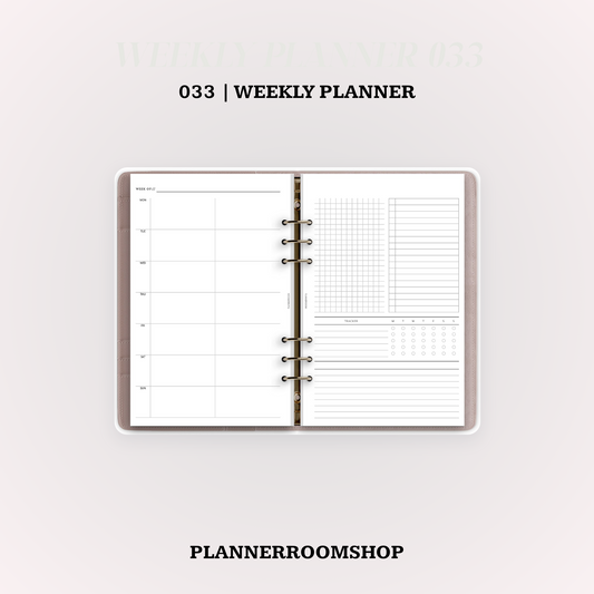 Weekly planner | printable inserts - 033