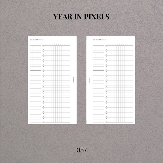 Year in pixels | Printable inserts - 057