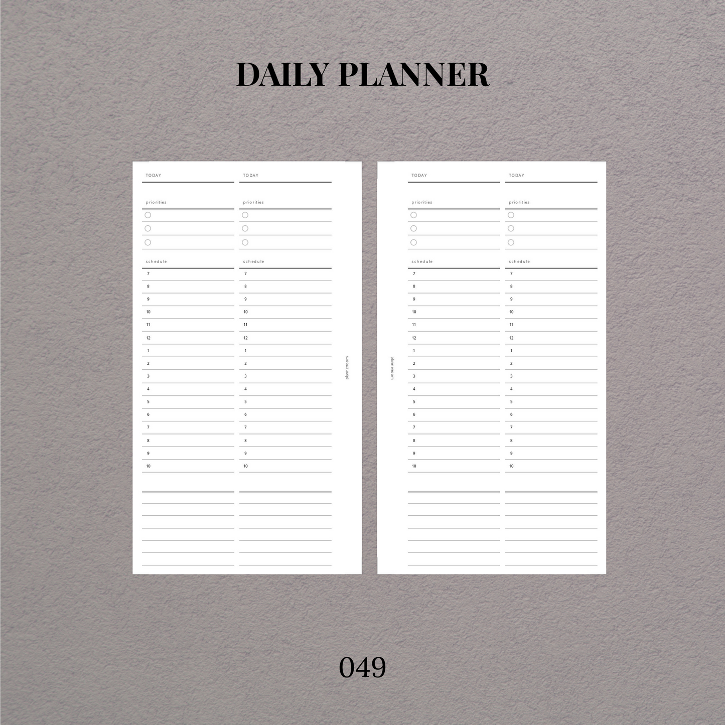Daily planner | Printable inserts - 049