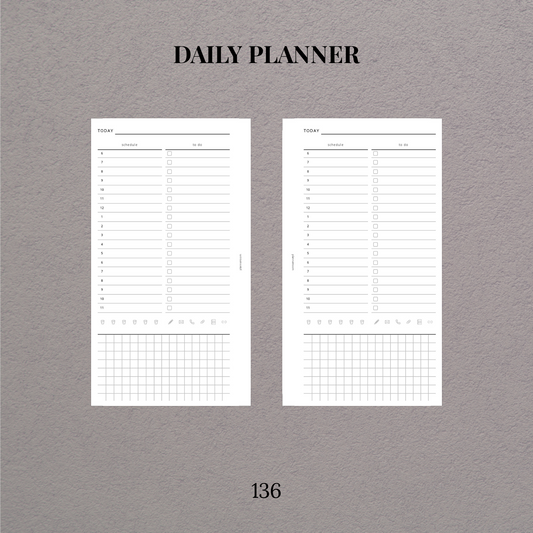 Daily planner | Printable inserts - 136