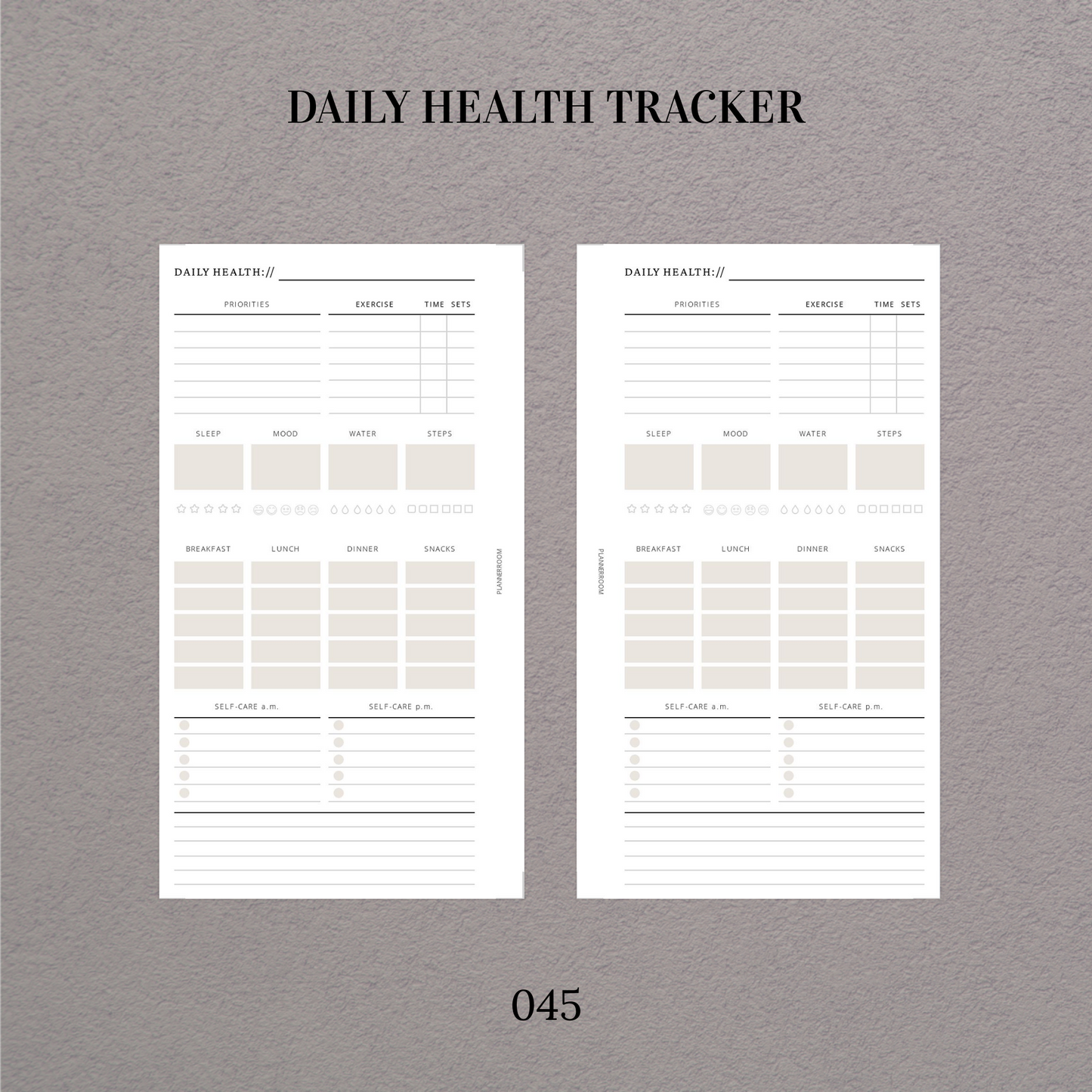 Daily health tracker - 045