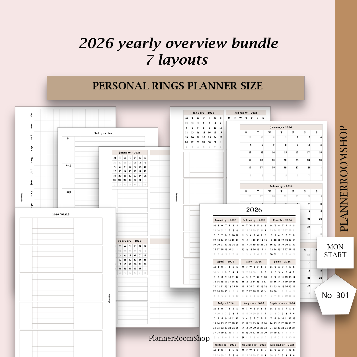 2026 PRINTABLE inserts (all inserts, sizes in 1 file)