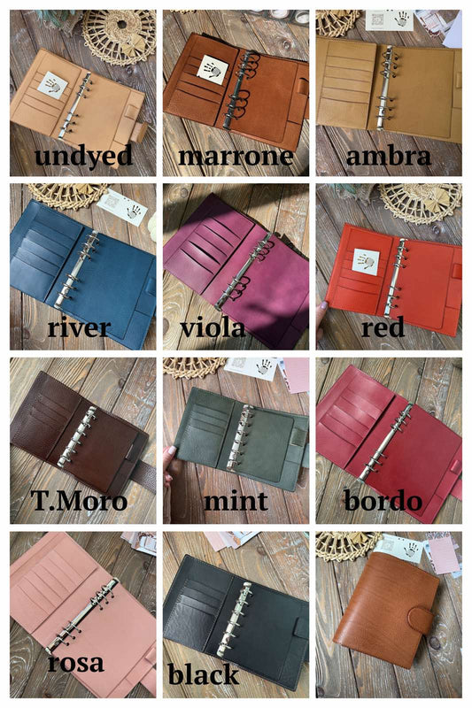Personal Rings Leather Planner Cover – Handmade & Functional - Preorder