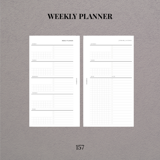 Weekly planner | printable inserts - 157